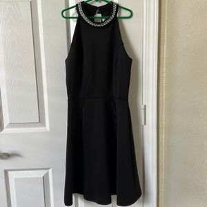 Sweet storm, never worn with tags, Aline black dress, size S, pearl detailing